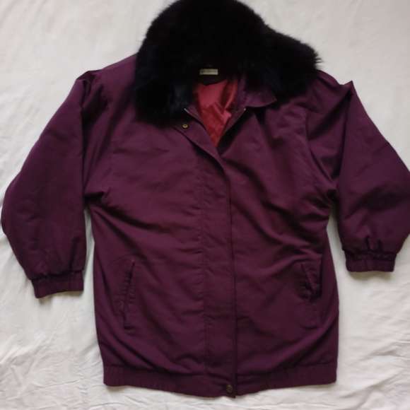 Anne Klein vintage purple parka coat size XS - Picture 9 of 12